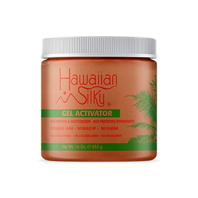 Hawaiian Silky Texturizing Gel Activator, 16 fl oz - Natural Protein Extracts to Style &amp; Moisturize Dry and Damaged Hair - for Color Treated Hair - Good on Men, Women &amp; Kids