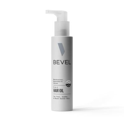 Bevel Essentials 3-in-1 Hair &amp; Scalp Styling Oil for Curly Hair with Tea Tree Oil, Jojoba Oil, and Jamaican Black Castor Oil, 3.4 fl oz (Packaging May Vary)