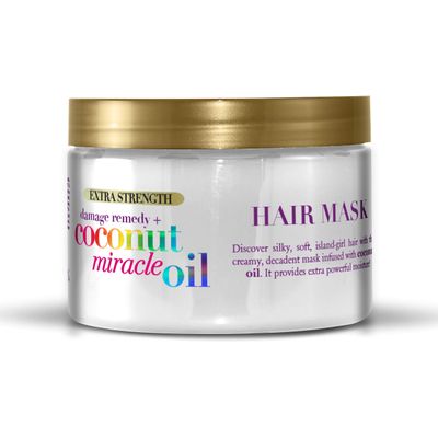 OGX Extra Strength Damage Remedy + Coconut Miracle Oil Hair Mask, Extra Hydrating &amp; Softening Anti-Frizz Treatment to Help Repair Hair, Paraben-Free, Sulfated-Surfactants Free, 6 oz