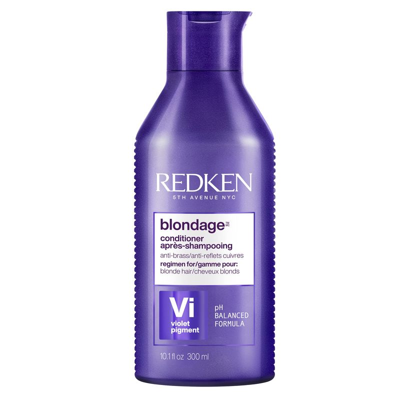 Redken Blondage Color Depositing Purple Conditioner | For Blonde Hair | Neutralizes Brass &amp; Moisturizes Hair | With Pure Violet Pigments | Tones Hair for Cool and Ash Blonde Colors