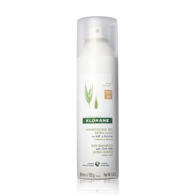 Klorane Dry Shampoo with Oat Milk, For Dark Hair, Natural Tint, All Hair Types, Paraben &amp; Sulfate-Free, Jumbo Size, 5.4 oz.