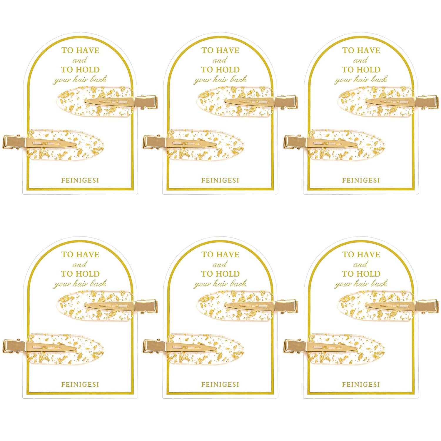No Bend Glitter Hair Clips - Creaseless Setting Clips for Bridesmaid Gift, Proposal Box, Makeup Styling, and Sectioning