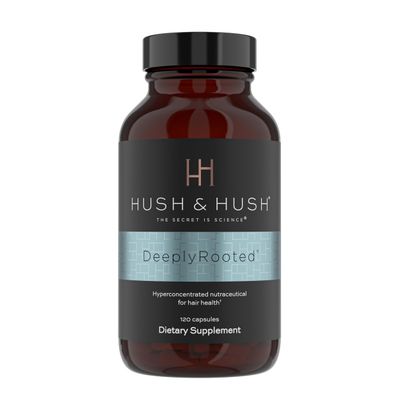 Hush &amp; Hush DeeplyRooted Hair Supplement for Stronger, Healthier Hair - Collagen Hair Growth Pills for Men &amp; Women - Biotin for Hair Loss - Hair Care for Thinning Hair &amp; Hair Regrowth - 120 Capsules