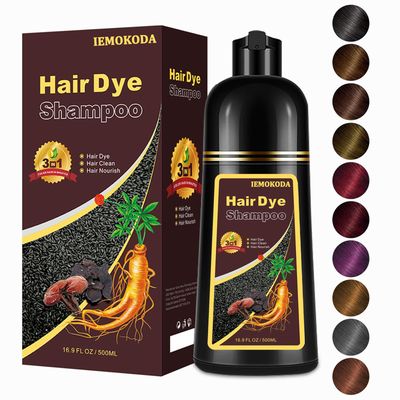 Light Brown Hair Dye Shampoo 3 in 1, Long-lasting &amp; Natual Hair Color Shampoo, Herbal Ingredients Natural Shampoo Hair Dye Effect in Minutes, Gifts for Men Women 500ml