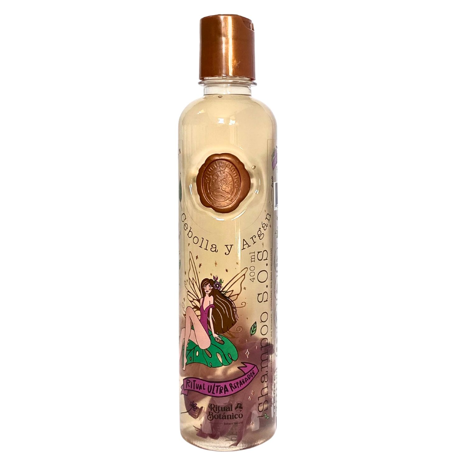 Ritual Botanico Shampoo Ultra Reparador S.O.S de cebolla y Argan,sin sal ni sulfatos, natural, ayuda al crecimiento, repara cuero cabelludo maltratados, seco o con alisados 400ml, Clear