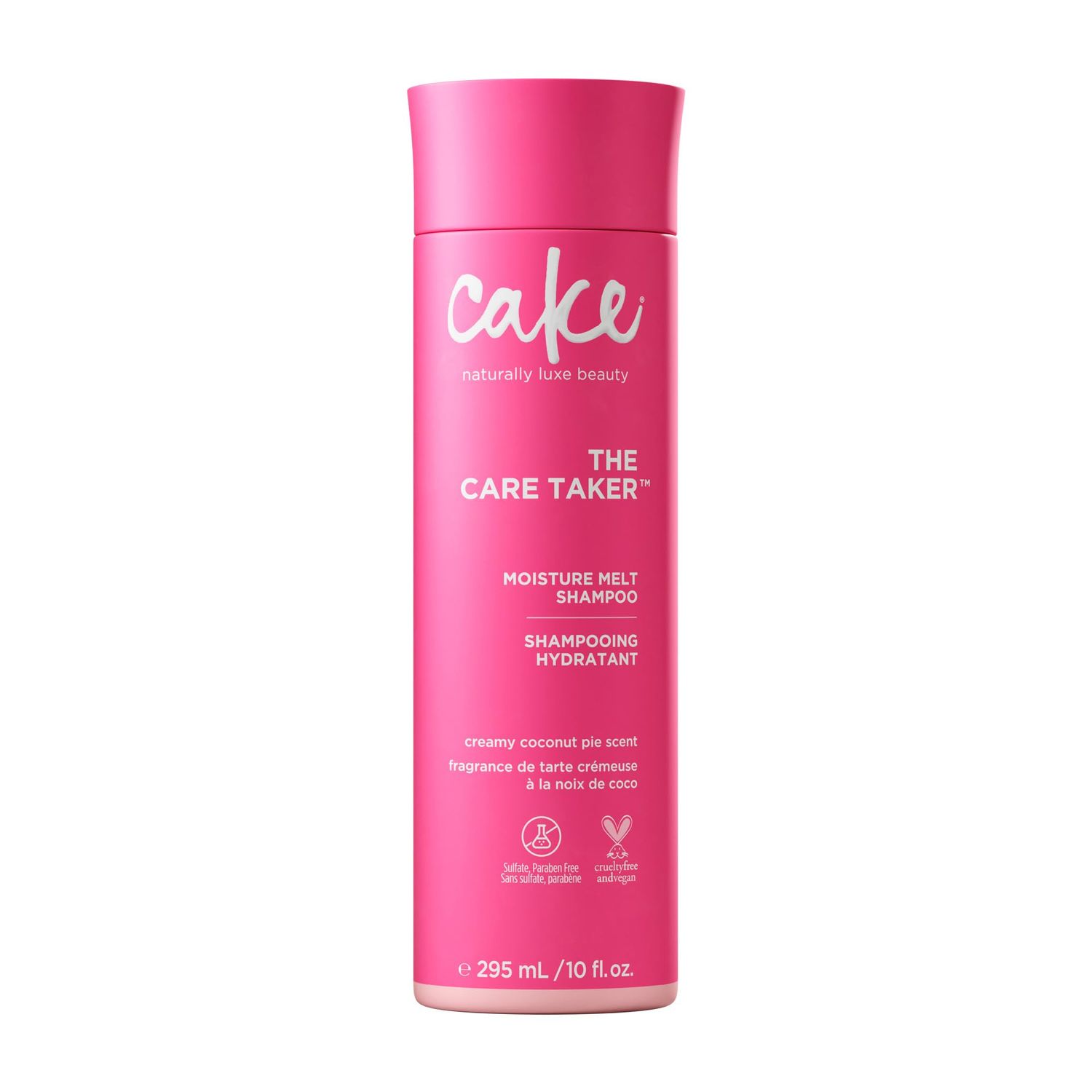 Cake Beauty Moisturizing Shampoo, The Care Taker - Hydrates and Replenishes Dry Hair - With Coconut Water, Hyaluronic Acid &amp; Shea Butter - For All Hair Types - 10 fl oz