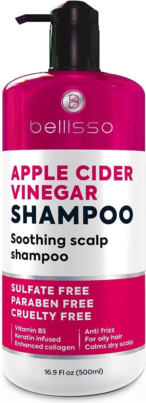 Apple Cider Vinegar Shampoo - Sulfate Paraben and Silicon Free Anti Dandruff Product for Women and Men - Deeply Moisturizing Formula - Dry Scalp Treatment for Oily Hair - Professional Grade Products