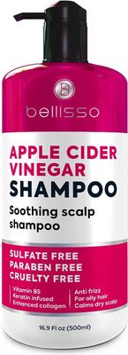 Apple Cider Vinegar Shampoo - Sulfate Paraben and Silicon Free Anti Dandruff Product for Women and Men - Deeply Moisturizing Formula - Dry Scalp Treatment for Oily Hair - Professional Grade Products