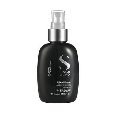 Alfaparf Milano Semi Di Lino Sublime Cristalli Smoothing Finishing Hair Spray - Dry Hair Treatment to Detangle &amp; Add Shine - Smoothing Serum with Flax Seed Oil &amp; Vitamin E - Vegan (4.23 oz / 125 ml)