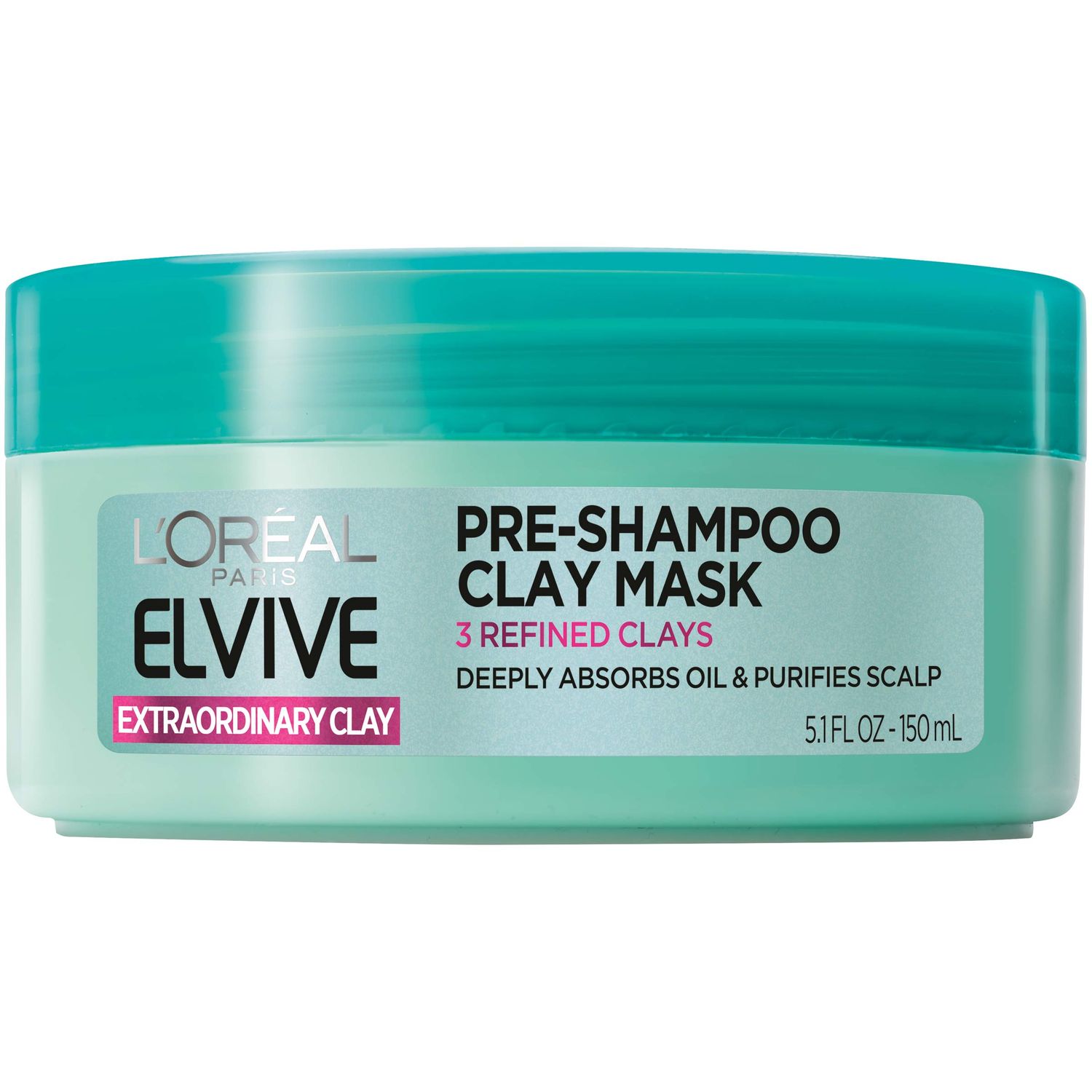 L&#39;Oral Paris Elvive Extraordinary Clay Pre-Shampoo Mask, 5.1 fl. oz. (Packaging May Vary)