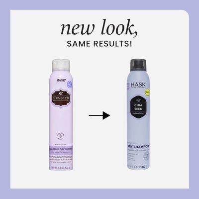 HASK Chia Seed Volumizing Dry Shampoo Kits for all hair types, aluminum free, no sulfates, parabens, phthalates, gluten or artificial colors 4.3oz