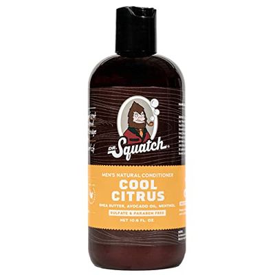 Dr. Squatch Cool Citrus Conditioner for Men - Daily Hair Conditioner - Stimulates, Hydrates, Soothes Scalp - Naturally Sourced with Organic Peppermint, Calendula, Clary Sage