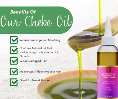 Chebe Hair Growth Oil, 52 in 1 Scalp stimulator for Rapid and Extreme Growth on bald spots, Edges. Thicknens Hair folicles in just couple uses. 5oz/150ml