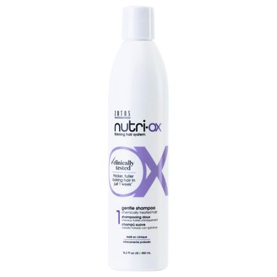 NUTRI-OX Gentle Shampoo Chemically-Treated for Colored Thinning Hair | Thicker, Fuller-Looking Hair | Clinically &amp; Dermatologically Tested | Peppermint | Color-Safe, 15.2 Fl Oz