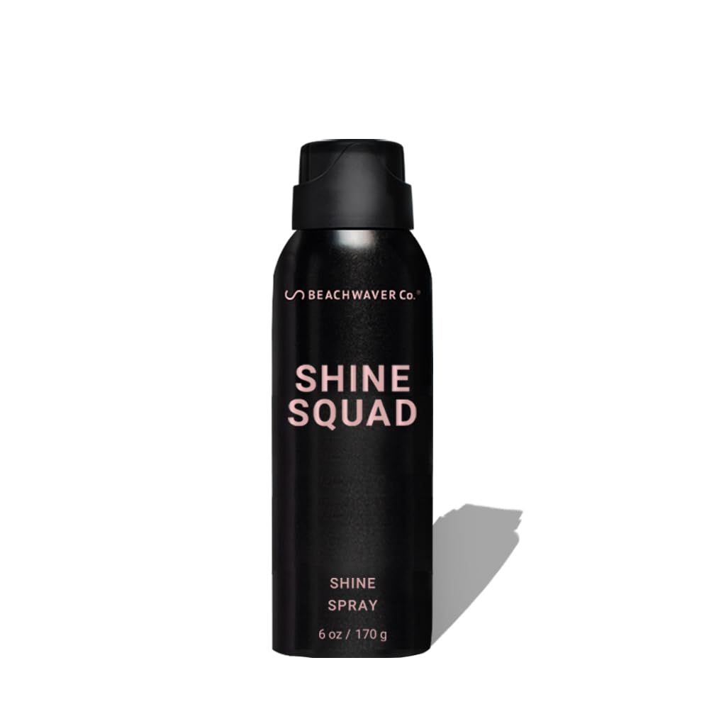 Beachwaver Shine Squad Shine Spray - Lightweight Glossy Finishing Spray for Hair with HiX Vegan Bond Multiplers - Post-Styling High-Gloss Mist for a Smooth Finish &amp; No Frizz (5.5 Fl Oz)