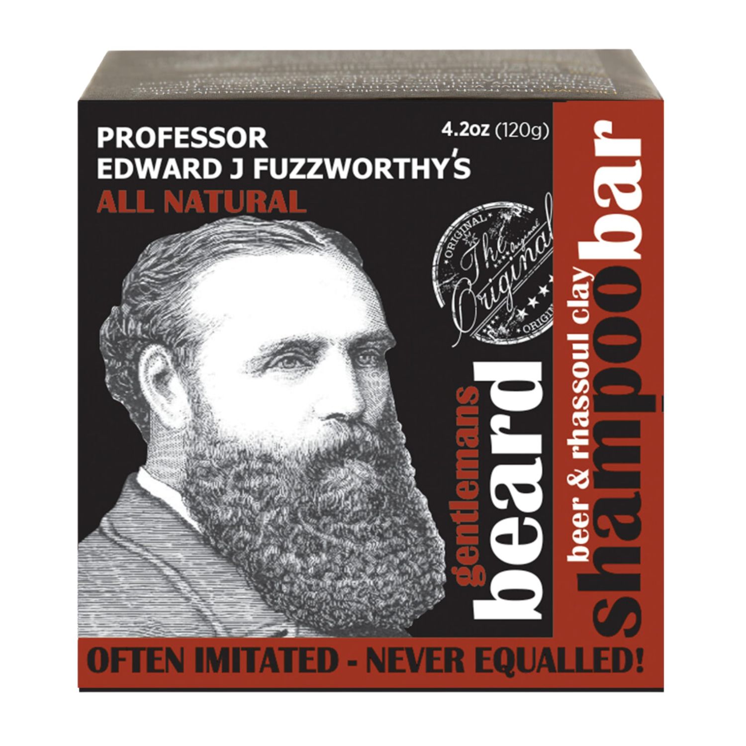 Professor Fuzzworthys Beard Shampoo Bar for Extra Soft Healthy Beard - Tames Beard with Beer &amp; Rhassoul Clay - All Natural Ingredients - Australia, 4.2 oz