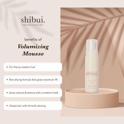 SHIBUI Volumizing Mousse, Weightless Lift &amp; Color Protection for Fine to Medium Hair, Vegan &amp; Sulfate-Free, 7 Fl Oz