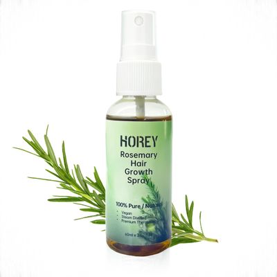 Horey Rosemary Oil for Hair Growth Spray Natural Organic Rosemary and Castor Oil for Scalp &amp; Hair Strengthening Effective for Women Men Hair Loss, 2.02 fl oz