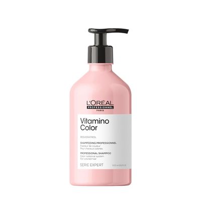 L&#39;Oreal Professionnel Vitamino Color Shampoo | Protects &amp; Preserves Hair Color | Prevents Damage | Adds Vibrancy &amp; Enhances Shine | For Color Treated Hair | 16.9 Fl. Oz.