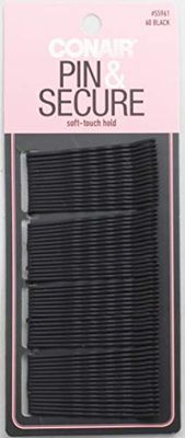 Conair Secure Hold Mini Bobby Pins, Black, 60 pcs