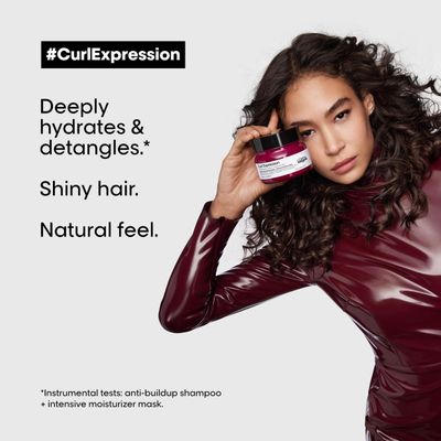 L'Oreal Professionnel Curl Expression Mask | Moisturizes and Pre-Detangles | Adds Shine | For Curly and Coily Hair Types | Paraben Free | 8.5 Fl. Oz.