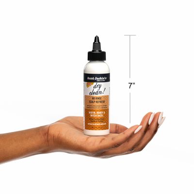 Aunt Jackie's Braid + Twist Collection Dry Clean! No Rinse Scalp Refresh - Detox and Moisturize Scalp with Witch Hazel, Scalposine, Biotin, and Honey - 6 fl oz