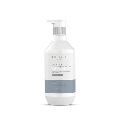 Theorie Pure Ultra Gentle Hypoallergenic Shampoo - Plant-Based &amp; Vegan - Conditions &amp; Soothes Itchy &amp; Allergy Prone Skin - Fragrance-Free - Suited for Sensitive Scalp, Pump Bottle 400mL