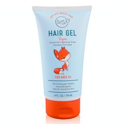 LANE &amp; CO. Baby Hair Gel - Hypoallergenic Kids Hair Gel - Flexible Medium to Firm Hold - Tames Flyaways, Frizz, Static Hair - Tested by Dermatologists - Suitable for Children Ages 0 &amp; Up - 4 fl.oz.