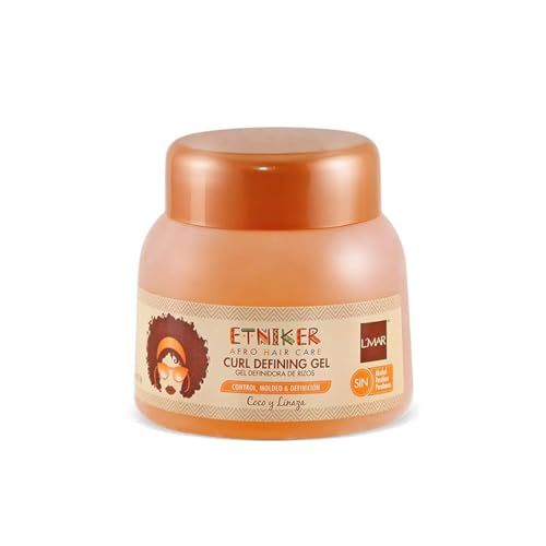 ETNIKER Curl Defining Gel | Afro-textured, Curly &amp; Wavy hair | Control, Sculpting &amp; Definition | Coconut &amp; Flaxseed | NO alcohol, NO parabens, NO residue | by LMAR | Size: 10.5 oz (300g)