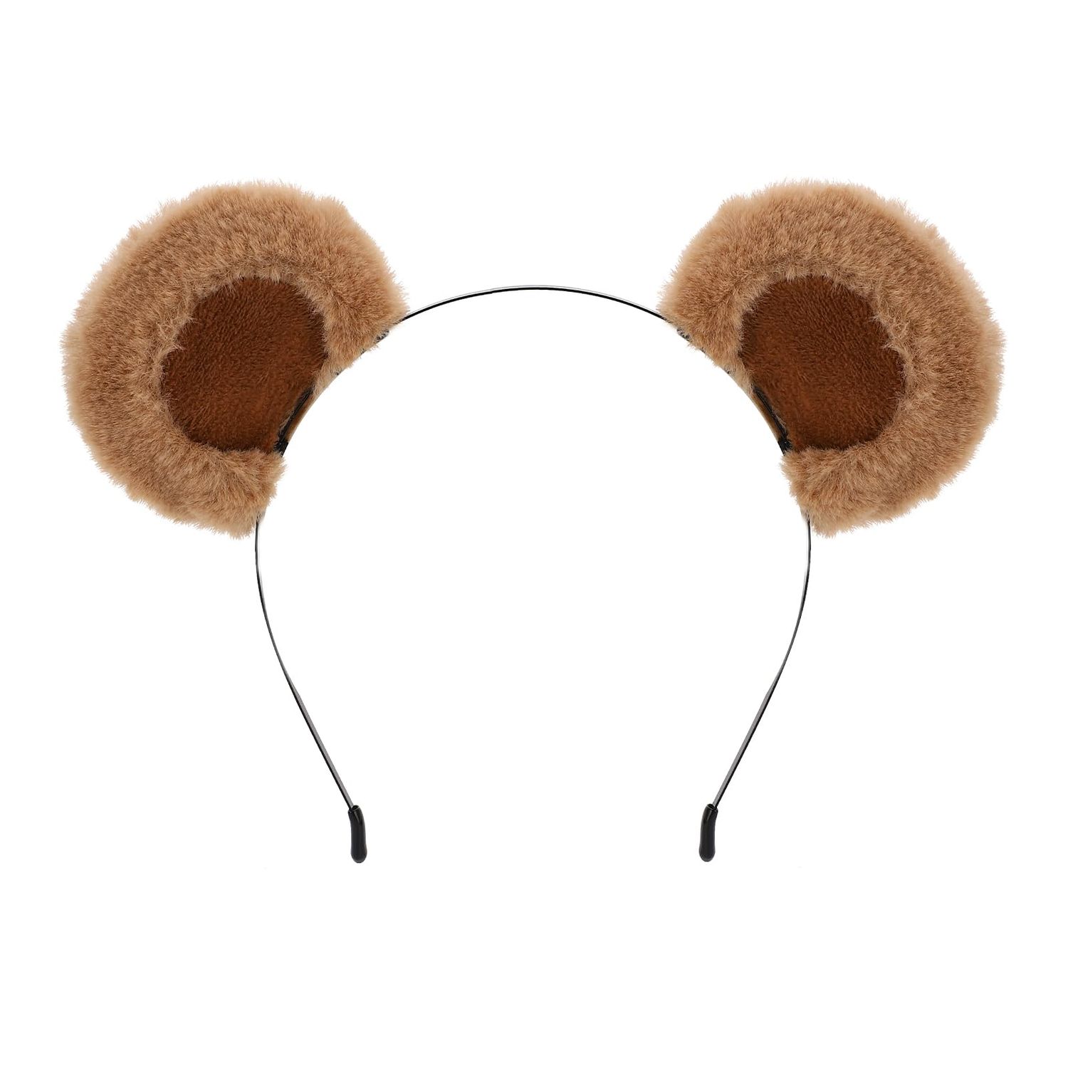 SIOTMERA Bear Ears Headband Brown, Cute Care Movable Hairband Adult with Toddler Animals Costume, Soft Makeup Head Wear for Washing Face Women