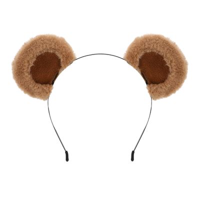 SIOTMERA Bear Ears Headband Brown, Cute Care Movable Hairband Adult with Toddler Animals Costume, Soft Makeup Head Wear for Washing Face Women