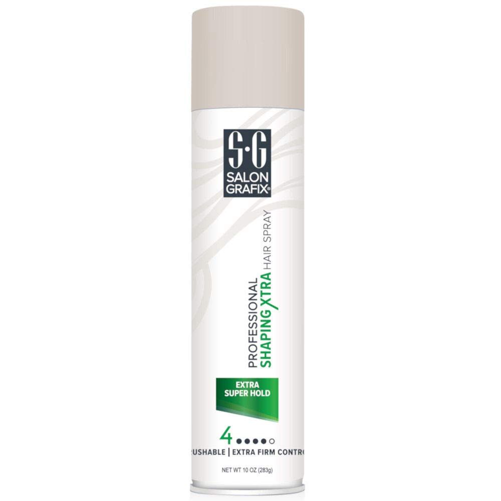 Salon Grafix Profession Shaping Hairspray, Extra Super Hold 4, 10 Oz (Pack of 3)