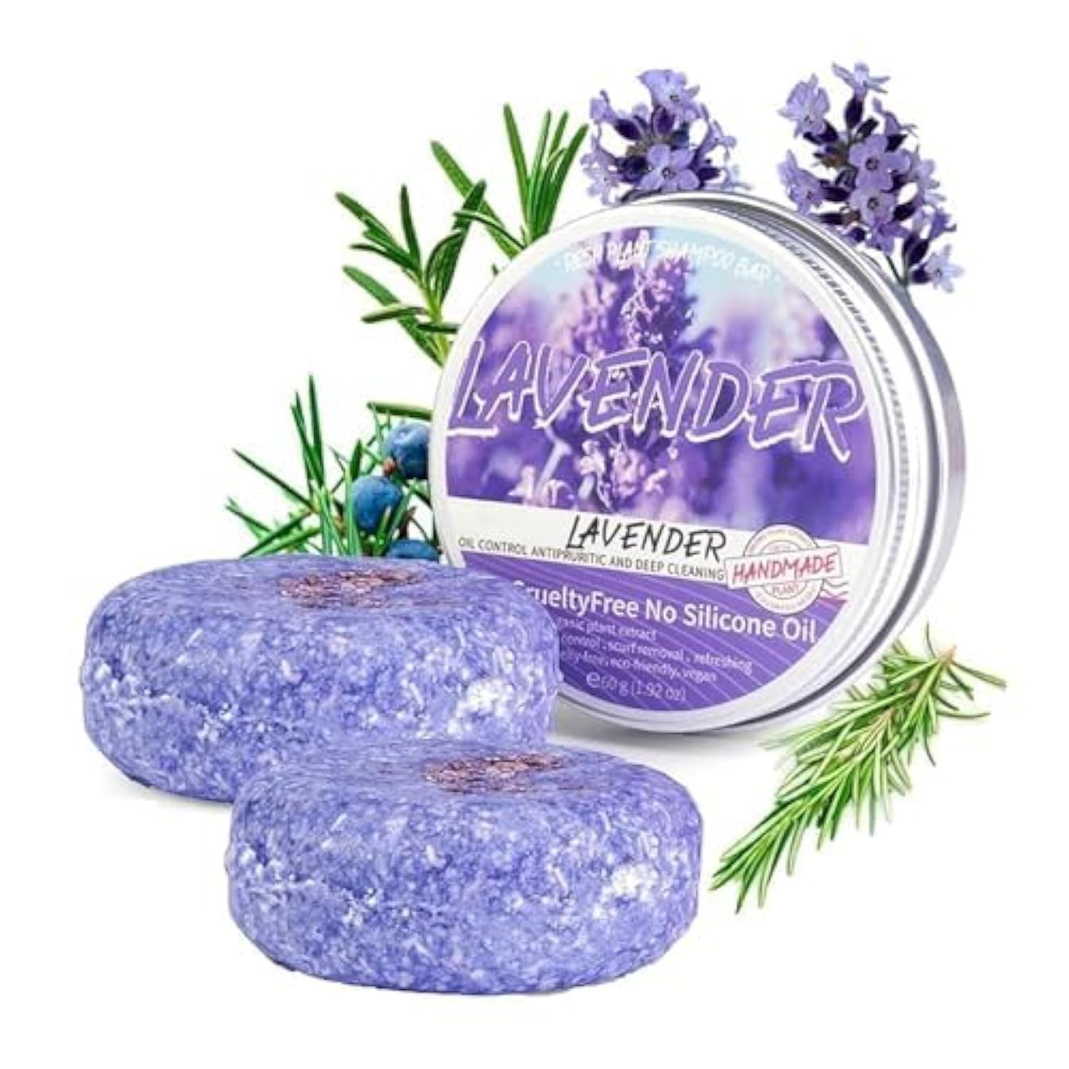 QUAAM 2PCS Shampoo Bar for Gray Hair,Purple Rain Shampoo Bar for Grey Hair,Shampoo Bars For Thinning Hair For Men &amp; Women