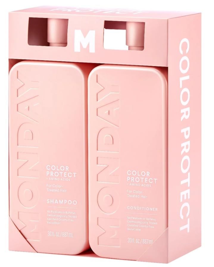 MONDAY HAIRCARE | Color Protect Shampoo &amp; Conditioner | +AMINO ACIDS | For Color-Treated Hair | Vitamin E &amp; Jojoba Oil | No Parabens or Sulfates | 30oz &amp; 30oz | 2 Pack