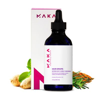 Maka Capillary Health Hair Growth Drops for Women and Men, 1.5% Minoxidil, Anti Hair Loss and Hair Regrowth Treatment with other Natural Ingredients - 4 Oz