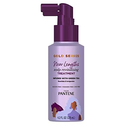 Pantene Gold Series New Lengths Scalp Revitalizing Treatment, 4.2 Fl Oz ?? Scalp Treatment Infused with Green Tea, Moisturizes, Strengthens and Protects from the Root for Visibly Longer Hair