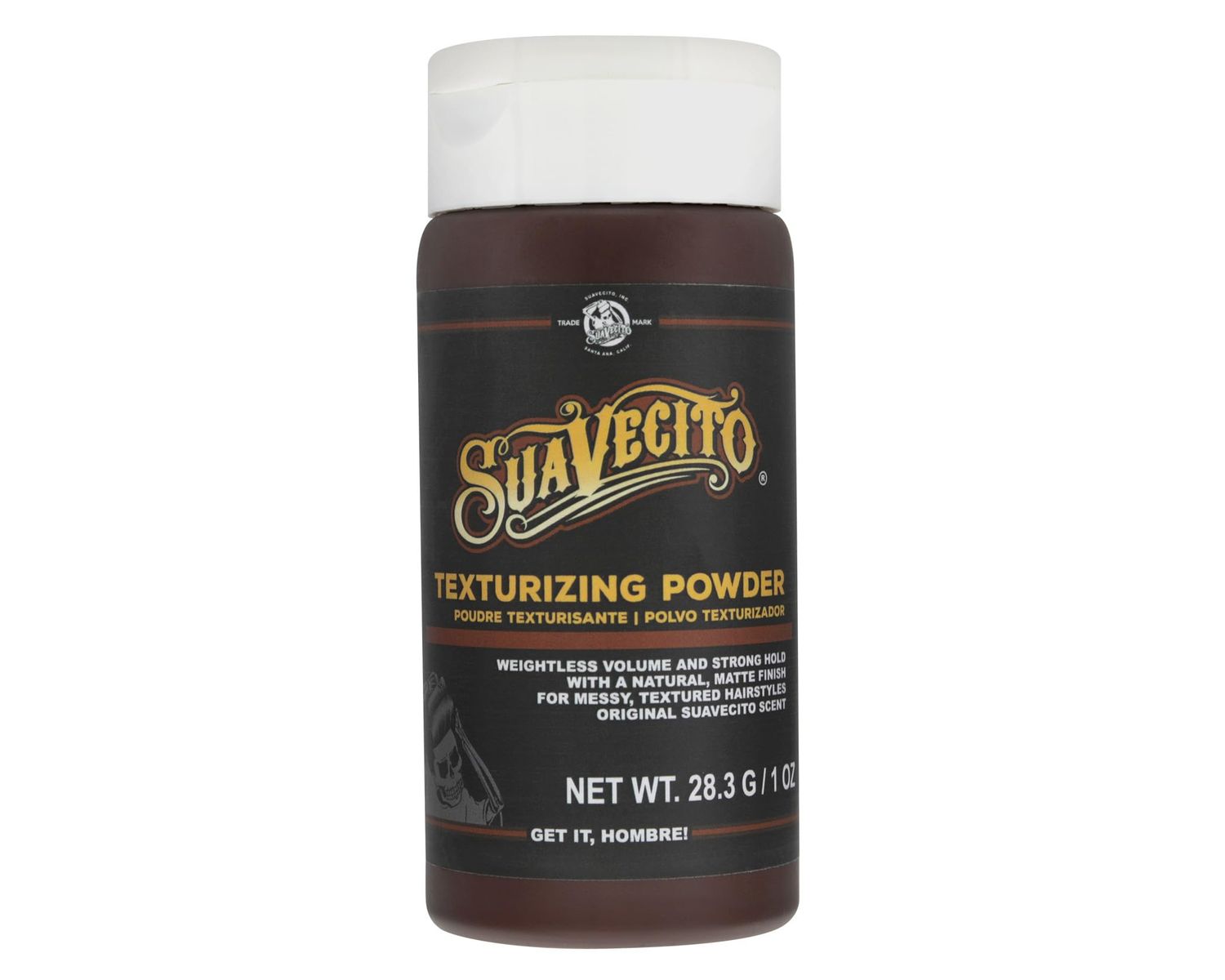 Suavecito Texturizing and Volumizing Hair Styling Powder with Shine Free Matte Finish and Strong Hold - No Mess, Oil Absorbing, Long Lasting - 1 oz
