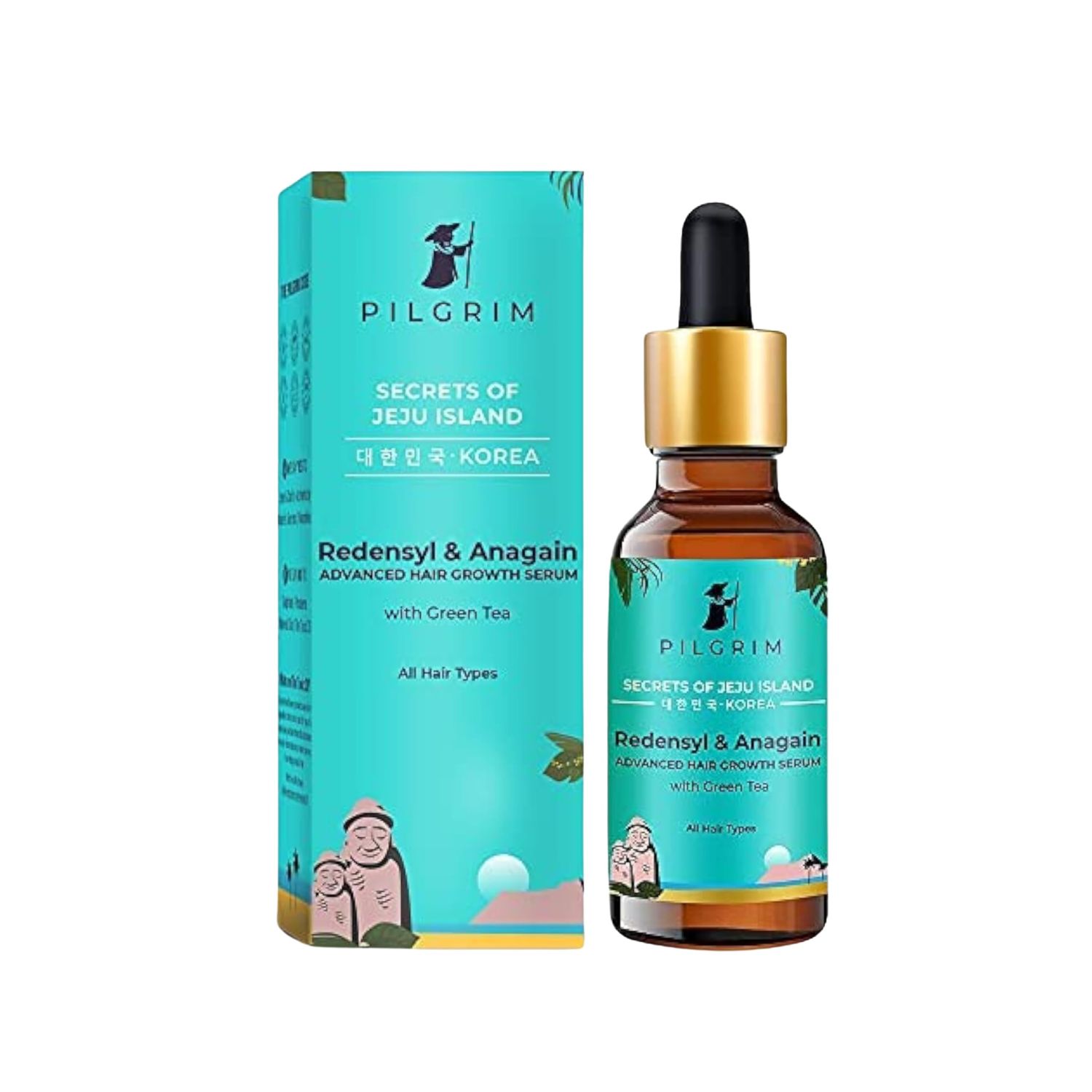 Pilgrim Advanced Hair Growth Serum | with 3% Redensyl + 4% Anagain | Stops Hair Loss &amp; Hair Thinning | Hair Growth Treatment | Provides Thick &amp; Dense Hair | 1.69 Fl Oz (50ml)