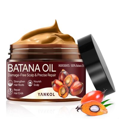 100% Raw Batana Oil for Hair Growth, Authentic Cold Pressed Organic Sebi Batana Oil Mask from China, Unrefined Hair Growth Oil Prevents Hair Loss, Eliminates Split Ends &amp; Increases Shine