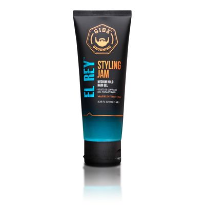 GIBS Grooming El Rey Styling Jam for Men, Medium Hold Hair Gel, 3.25 Fl Oz
