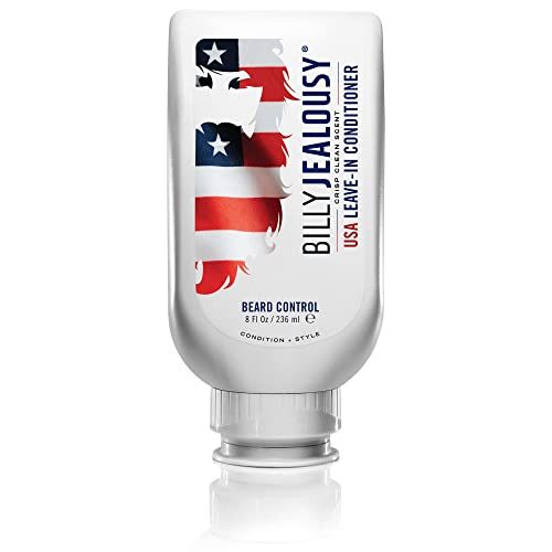 Billy Jealousy Original Beard Control Leave In Beard Conditioner for Men with Aloe Leaf Juice and Jojoba Seed Oil, Softens Hair and Skin, Light Hold with Matte Finish, 8 Fl Oz