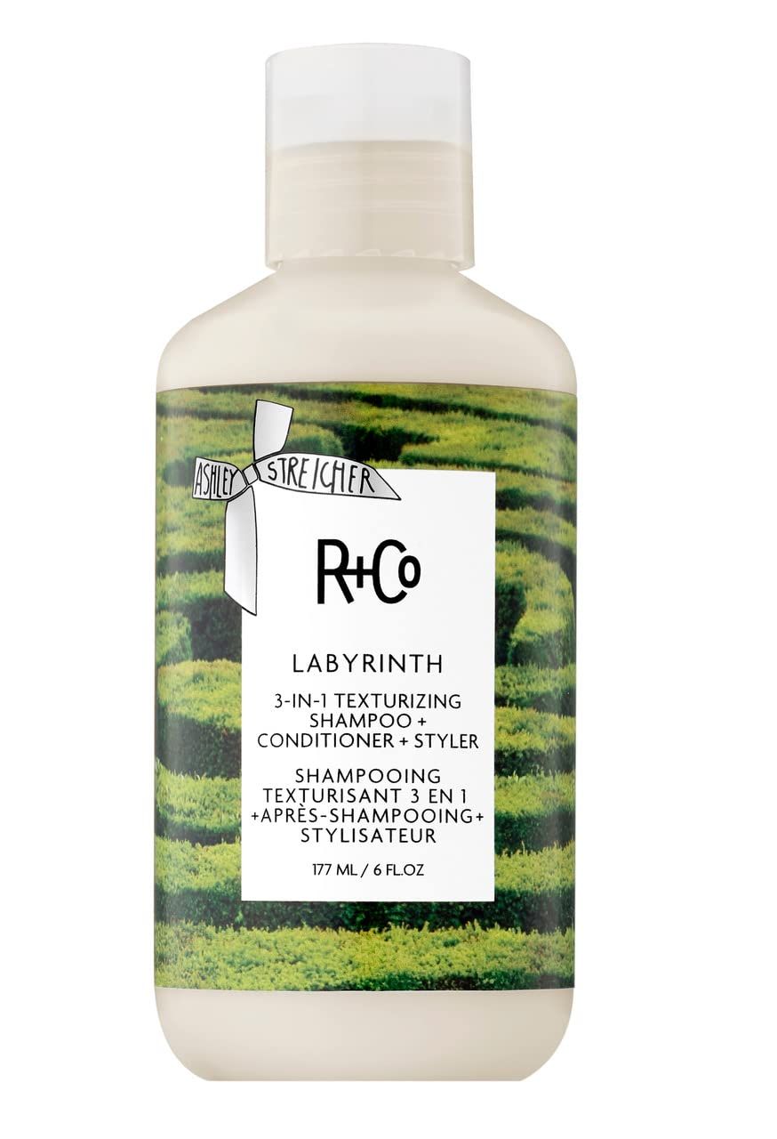 R+Co Labyrinth 3-in-1 Texturizing Shampoo + Conditioner + Styler | Touchable Texture + Volume + Hydration | Vegan + Cruelty-Free | 6 OZ