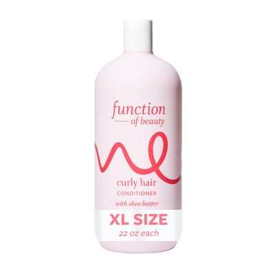FUNCTION OF BEAUTY Curly Hair Conditioner, 22 oz - Formulated with Shea Butter to Moisturize, Nourish and Enhance Natural Curls, Sulfate-Free, Customizable Haircare