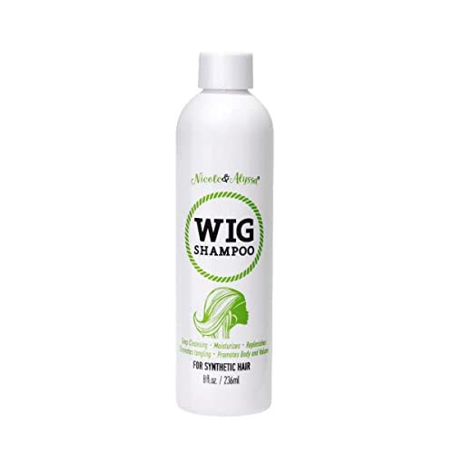 Nicole &amp; Alyssa - Wig Shampoo For Synthetic Hair 8oz - Soak &amp; Rinse, Deep Cleansing, Revitalizes, Moisturizes, Detangles (Pack of 1)