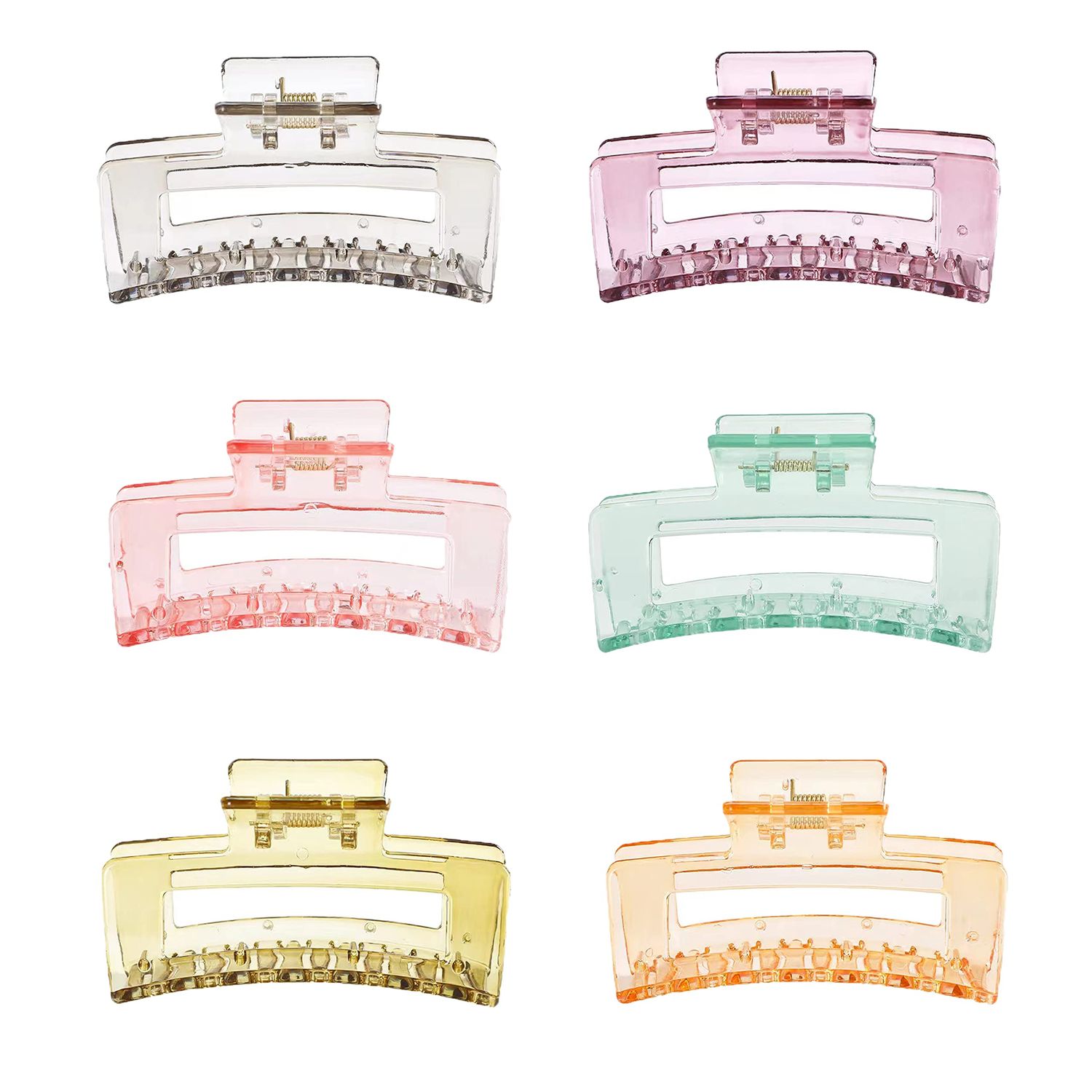 CHAOBANG Jelly Hair Clips,Acrylic Black Hair Clips?Wonderful Gift,Strong Hold Claw for Women Thick Hair &amp; Thin Hair,Cute Color
