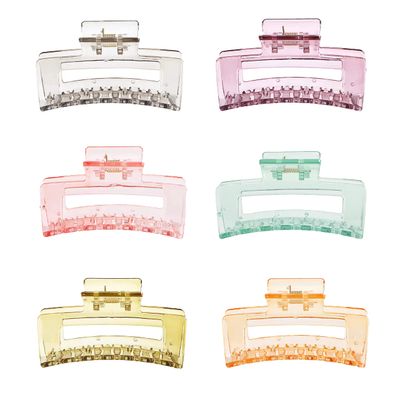 CHAOBANG Jelly Hair Clips,Acrylic Black Hair Clips?Wonderful Gift,Strong Hold Claw for Women Thick Hair &amp; Thin Hair,Cute Color