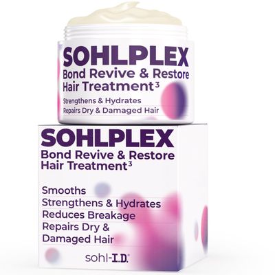 SOHLPLEX Bond Restore Treatment for Dry Damaged Hair, Deep Conditioning Mask for Frizzy &amp; Damaged Strands, Moisturizer with Hyaluronic Acid, Vitamins B3, B5, B7, C &amp; E, 100% Vegan &amp; Cruelty-Free