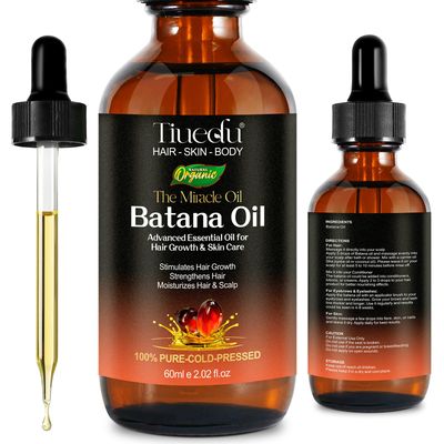 Batana Oil for Hair Growth, Eyelashes &amp; Eyebrows,100% Pure &amp; Natural Organic Batana Oil for Hair Loss, Repair, Moisturizing Massage Oil for Aromatherapy,Carrier Oil, Hair Oil, Body Oil