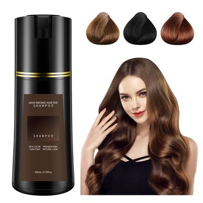 MysSpie Natural Hair Dye Shampoo, Dye Shampoo 3-in-1, Ammonia &amp; Paraben Free, for Men &amp; Women (Dark Brown)