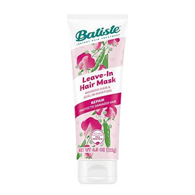 Batiste Heat Protectant For Hair &amp; Leave In Conditioner Hair Mask, Smooth Formula, Hair Conditioner for Dry or Wet Hair, Infused with vitamin E for Enhancing Haircare, 4.3oz.